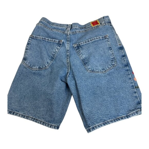 Empyre Floral Embroidered Women's Size 30 Blue Jean Shorts Colorful Coquette - Picture 4 of 13